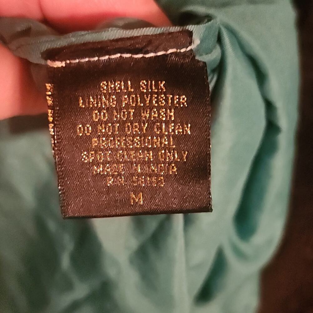 Anthropologie Raga Dress Womens M Silk Beaded Sleeveless Green Holiday New Years - Picture 10 of 12